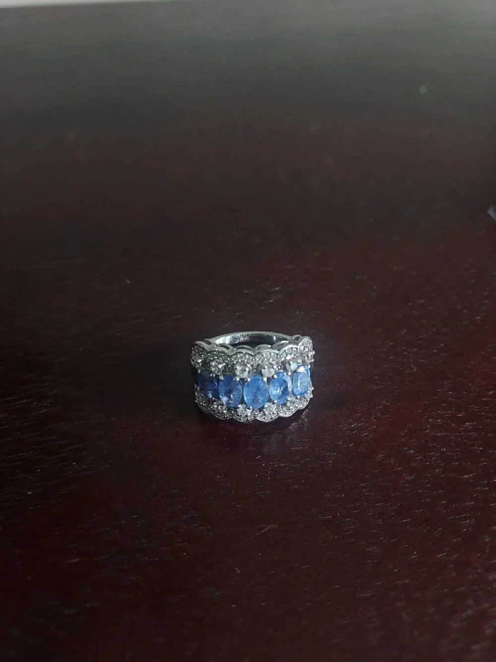 Jtv Tanzanite and zircon ring sz 8